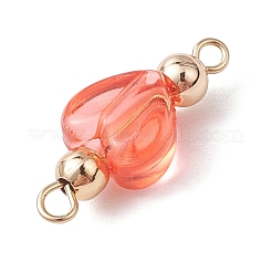 Transparent Acrylic Heart Connector Charms&nbsp;PALLOY-JF03345