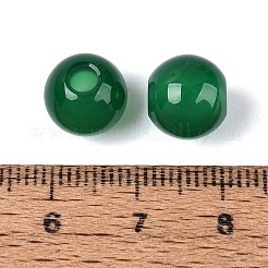 天然のグリーンオニキス瑪瑙ビーズ  染め＆加熱  スムーズなラウンド  10x9~9.5mm  穴：3mm&nbsp;G-Q602-08B-02