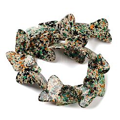 Spray Printed Synthetic Turquoise Beads Strands&nbsp;TURQ-P002-04A-01