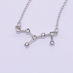 Alloy Rhinestone Pendants Necklaces&nbsp;NJEW-WH0007-02H
