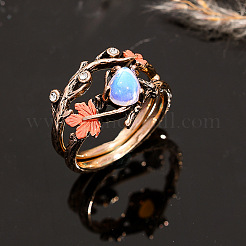 女性用合金指輪  樹脂と  花  赤銅鉱  usサイズ10（19.8mm）&nbsp;FS-WG89424-05