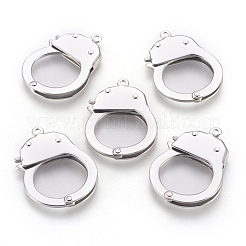 変色防止304ステンレススチール手錠留め具  ステンレス鋼色  38x26.5x4mm  穴：1.8mm  内径：17x19mm&nbsp;STAS-F175-17P
