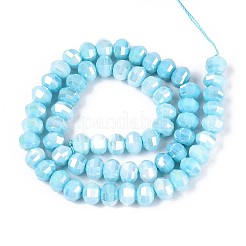 Anti-Tarnish Electroplate Glass Beads Strands&nbsp;GLAA-T025-8mm-19H