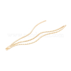 真鍮製ビッグサイズペンダントトップ  長持ちメッキ  タッセル  18KGP本金メッキ  60x3x1mm  穴：1.8mm&nbsp;X-KK-K251-14G