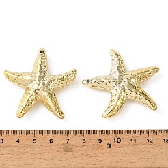 UVメッキアクリルパーツ  ヒトデのチャーム  黄金メッキ  47.5x45.5x10mm  穴：2mm&nbsp;PACR-B005-04G