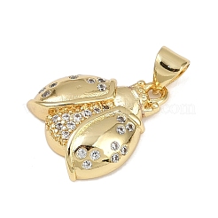 Brass Micro Pave Cubic Zirconia Pendants&nbsp;KK-A260-07C-G
