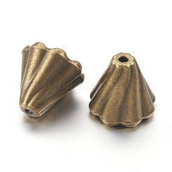 チベット風ビーズキャップ  アンティークブロンズ  カドミウムフリー＆鉛フリー  13x12mm  穴：2mm  内径：10mm&nbsp;EA10181Y-AB