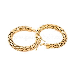 Ion Plating(IP) 304 Stainless Steel Hoop Earrings for Women&nbsp;EJEW-P279-17B-G