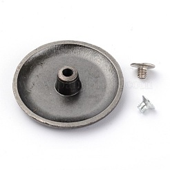 合金＆鉄クラフトソリッドスクリューリベット  DIYレザークラフト爪  フラットラウンド  電気泳動黒  30x8.5mm  穴：2mm  ネジ:5x3mmと7x3.5mm&nbsp;PALLOY-WH0084-20EB