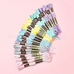 24 Skeins 6 Colors 6-Ply Polyester Embroidery Floss&nbsp;OCOR-FS0001-04