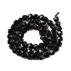天然石オブシディアンビーズ連売り  ラウンド  多面カット  5.5~6x5.5~6.5mm  穴：1mm  約60~62個/連  14.17~14.88''（36~37.2センチメートル）&nbsp;G-T138-215