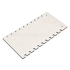 10スロットL字型MDF＆鉄製ペンダントネックレスジュエリーディスプレイスタンド  ネックレス ジュエリー オーガナイザー ホルダー  長方形  プラチナ  古いレース  15x7.3x28.5cm&nbsp;NDIS-G008-03A