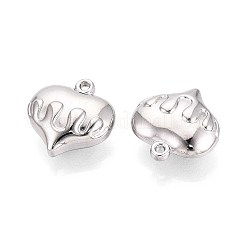 304 Stainless Steel Heart Pendants&nbsp;STAS-T067-43P