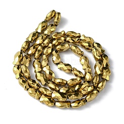 電気メッキガラスビーズセット  フルメッキ  多面カット  魚  黄金メッキ  10.5x6x5mm  穴：1.4mm  約55個/連  21.97インチ（55.8cm）&nbsp;EGLA-F157-FP01