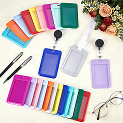 96Pcs 12 Colors Rectangle PVC Name Card Holders&nbsp;DIY-WA0001-29