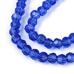 Electroplate Transparent Glass Beads Strands&nbsp;EGLA-A035-T4mm-L21