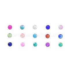 Spray Painted Crackle Glass Beads&nbsp;CCG-JQ0001-01-8mm