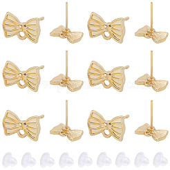 60Pcs Bowknot Alloy Stud Earring Findings&nbsp;FIND-BBC0004-63A