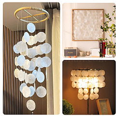 90Pcs 3 Styles Natural Capiz Shell Disc Connector Charms&nbsp;BSHE-MB0001-01