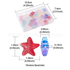 50Pcs 9 Colors Transparent Spray Painted Glass Beads&nbsp;GLAA-YW0001-96