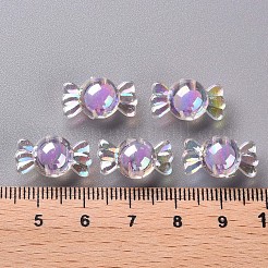 透明なアクリルビーズ  二層ビーズ  ABカラー  キャンディ  ライラック  9x17x8.5mm  穴：2mm  約960個/500g&nbsp;TACR-S152-03B-SS2114