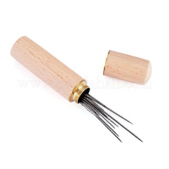 スチール針18本、1セット  木箱入り  桃パフ  36~84x1~18mm&nbsp;DIY-TADJ0001-19