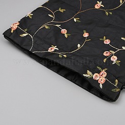 Embroidery Flower Burlap Packing Pouches Drawstring Bags&nbsp;LS-ABAG-WH0048-39D