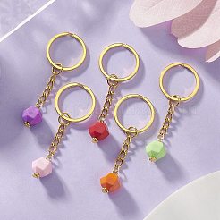 Faceted Round Acrylic Pendant Keychain&nbsp;KEYC-JKC00484
