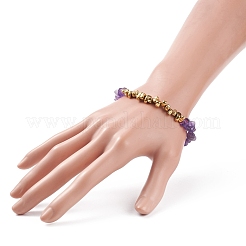 7ピース 7スタイル 天然&合成混合石チップ ストレッチブレスレットセット 女性用  内径：2インチ（5cm）  1個/スタイル&nbsp;BJEW-JB08515
