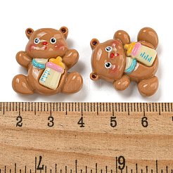 Bear Theme Opaque Resin Cabochons&nbsp;CRES-D040-01E