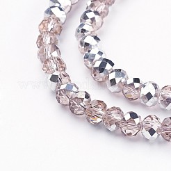 Electroplate Glass Bead Strands&nbsp;X-GR6MMY-19S