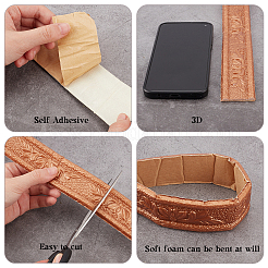 1Pc PVC Foam 3D Self-Adhesive Waterproof Wallpaper Border&nbsp;PAAG-CP0001-01B
