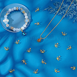 24Pcs Brass Charms Cabochon Settings&nbsp;KK-PH0014-17C