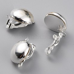 真鍮製クリップ式イヤリングパーツ  カドミウムフリー＆鉛フリー  ミックスカラー  23.5x17.5x16mm  穴：1.8mm&nbsp;KK-O131-03-B