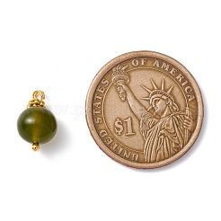 Natural Olive Jade Charms&nbsp;PALLOY-JF01092-04