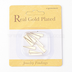 真鍮チャーム  ニッケルフリー  18KGP本金メッキ  三角形  22x5x2.5mm  穴：1mm&nbsp;X-KK-Q735-208G