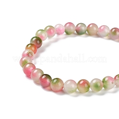Faceted Rondelle Dyed Natural White Jade Bead Strands&nbsp;G-D073-01C