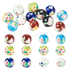 12Pcs 6 Colors Handmade Porcelain Beads&nbsp;PORC-TA0001-51