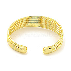 Rack Plating Brass Wide Open Cuff Bangles for Women&nbsp;BJEW-P322-04G