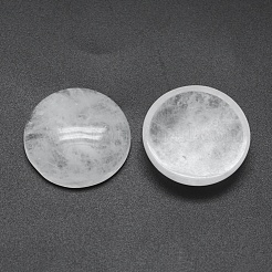 天然水晶カボション  ロッククリスタルカボション  半円  24.5~25x4~7mm&nbsp;G-E492-A-01