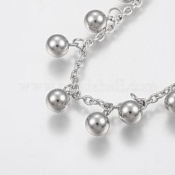 Tarnish Resistant 304 Stainless Steel Anklets&nbsp;AJEW-G016-02P