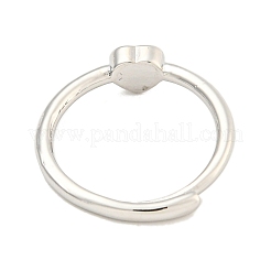Heart Natural Mixed Stone Adjustable Rings&nbsp;RJEW-Q818-02P