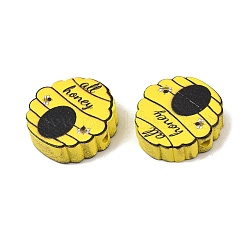 Printed Schima Wood Beads&nbsp;WD-CBA91F0-02