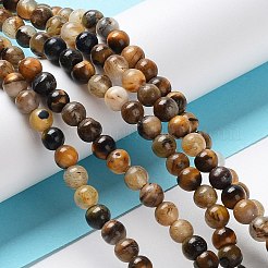 Natural Yellow Tiger Eye Beads Strands&nbsp;G-H238-4mm