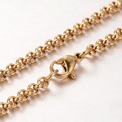 304 Stainless Steel Rolo Chain Necklaces&nbsp;NJEW-L136-07