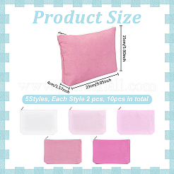 5Pcs 5 Colors Cloth Zipper Jewelry Bag Gift Pouches&nbsp;ABAG-WH0077-11B