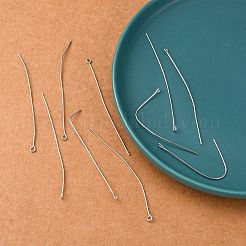 アイアン製9ピン  ニッケルフリー  プラチナ  70x0.7mm  穴：2mm  約1200個/500g&nbsp;IFIN-R218-0.7x70-P-NF