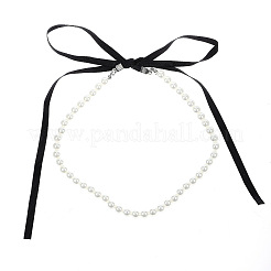 8mm Plastic Pearl Round Beaded Necklaces for Women&nbsp;WH-WG536FD-01