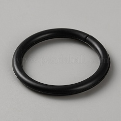 PEルーズリーフブックバインダーヒンジリング  丸いリング  ブラック  51x5mm  内径：41.5mm&nbsp;FIND-WH20026-004