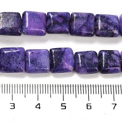 天然ドロマイトビーズ連売り  染め  スコアー  インディゴ  10x10x4.5mm  穴：1.4mm  約40個/連  15.55インチ（39.5cm）&nbsp;G-F765-C05-01